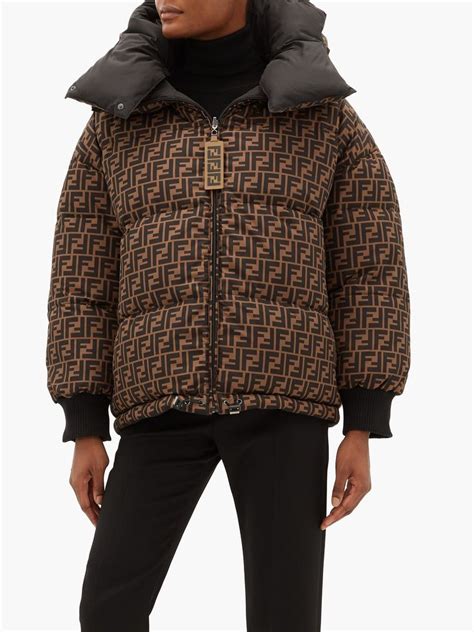 fendi cropped puffer jacket|fendi puffer jacket cost.